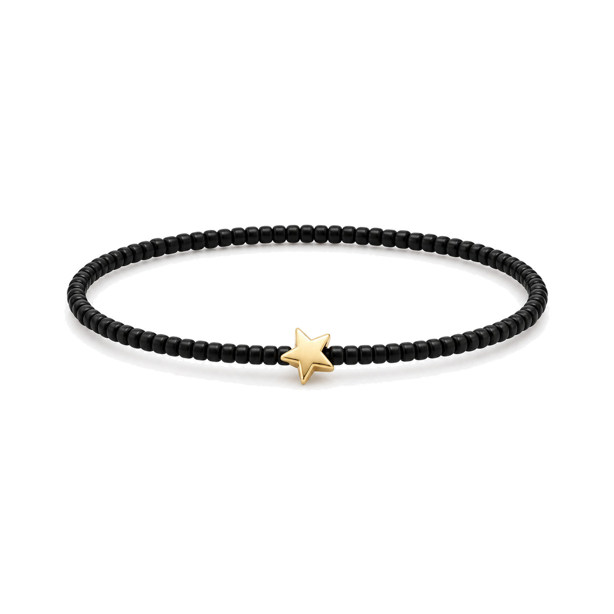 Black Star Charm Bracelet · 14K Gold Filled