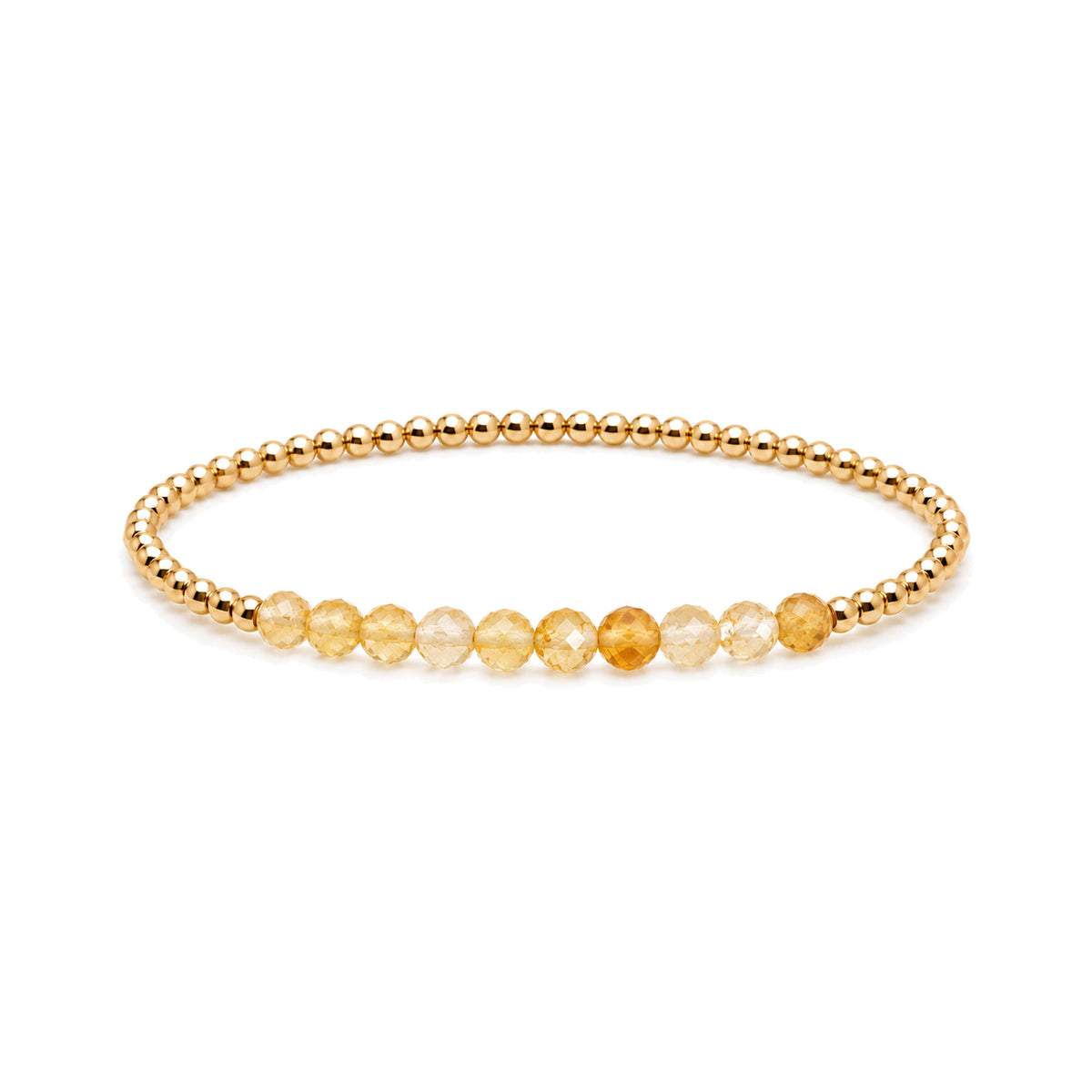 NOVEMBER Citrine Birthstone Bracelet · 14K Gold Filled