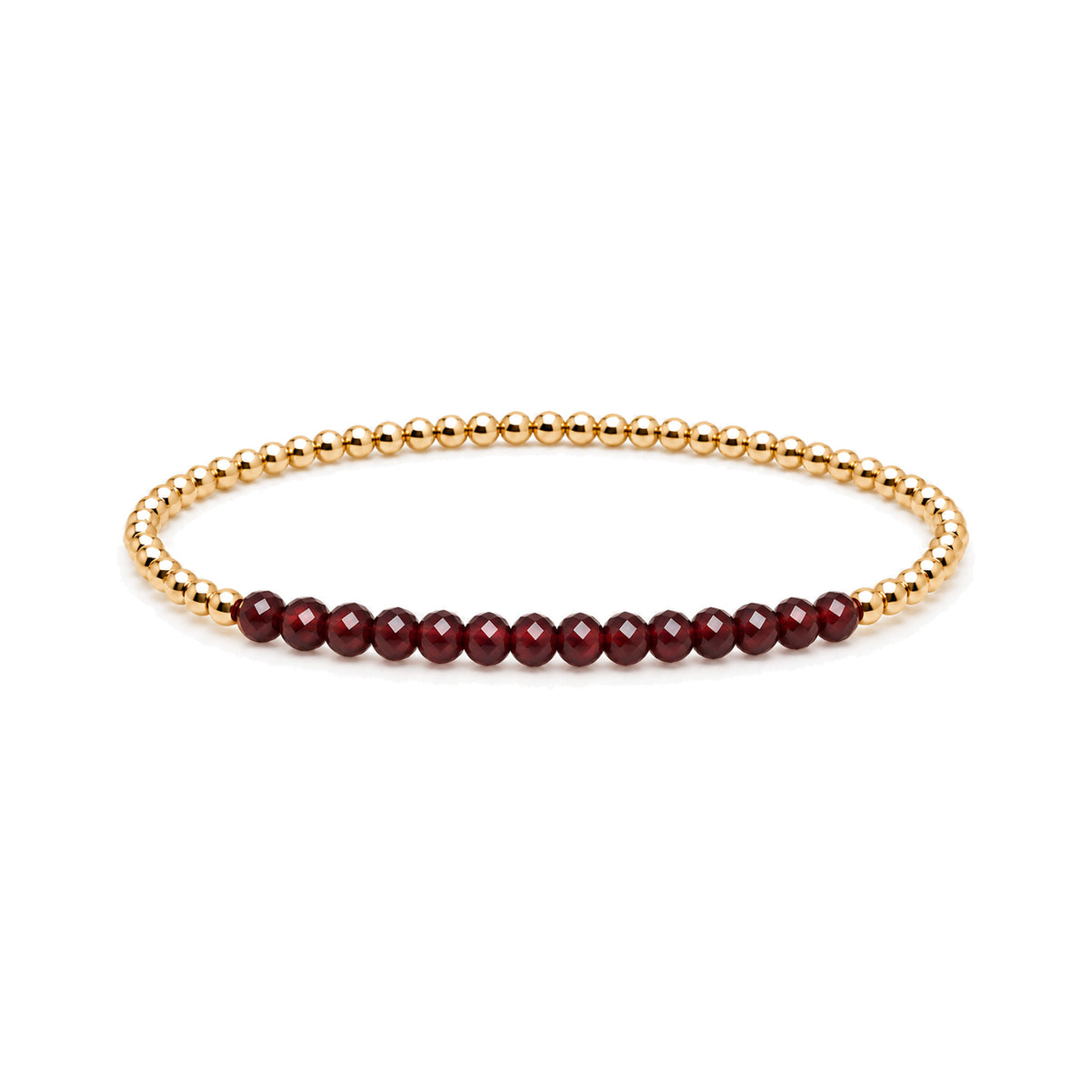 JANUARY Garnet Birthstone Bracelet · 14K Gold Filled