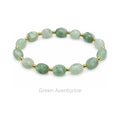 Green Aventurine Nugget Bracelet · 14K Gold Filled