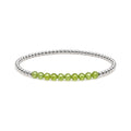 AUGUST Peridot Birthstone Bracelet · Sterling Silver