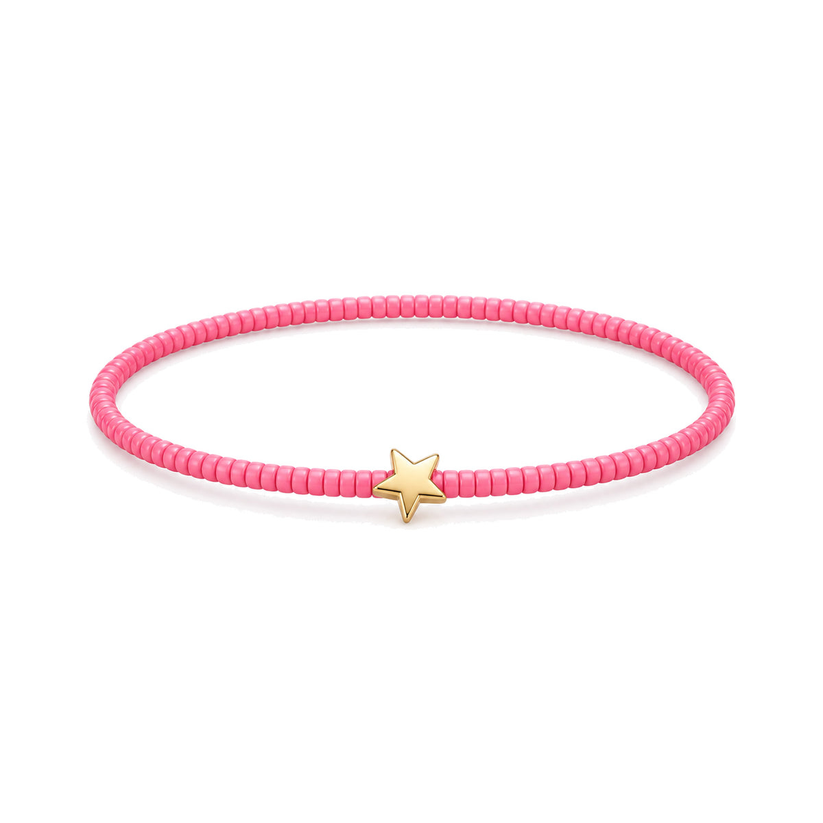Pink Star Charm Bracelet · 14K Gold Filled