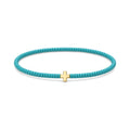 Teal Cross Charm Bracelet · 14K Gold Filled