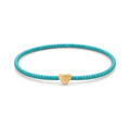 Teal Heart Charm Bracelet · 14K Gold Filled