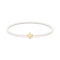 White Cross Charm Bracelet · 14K Gold Filled