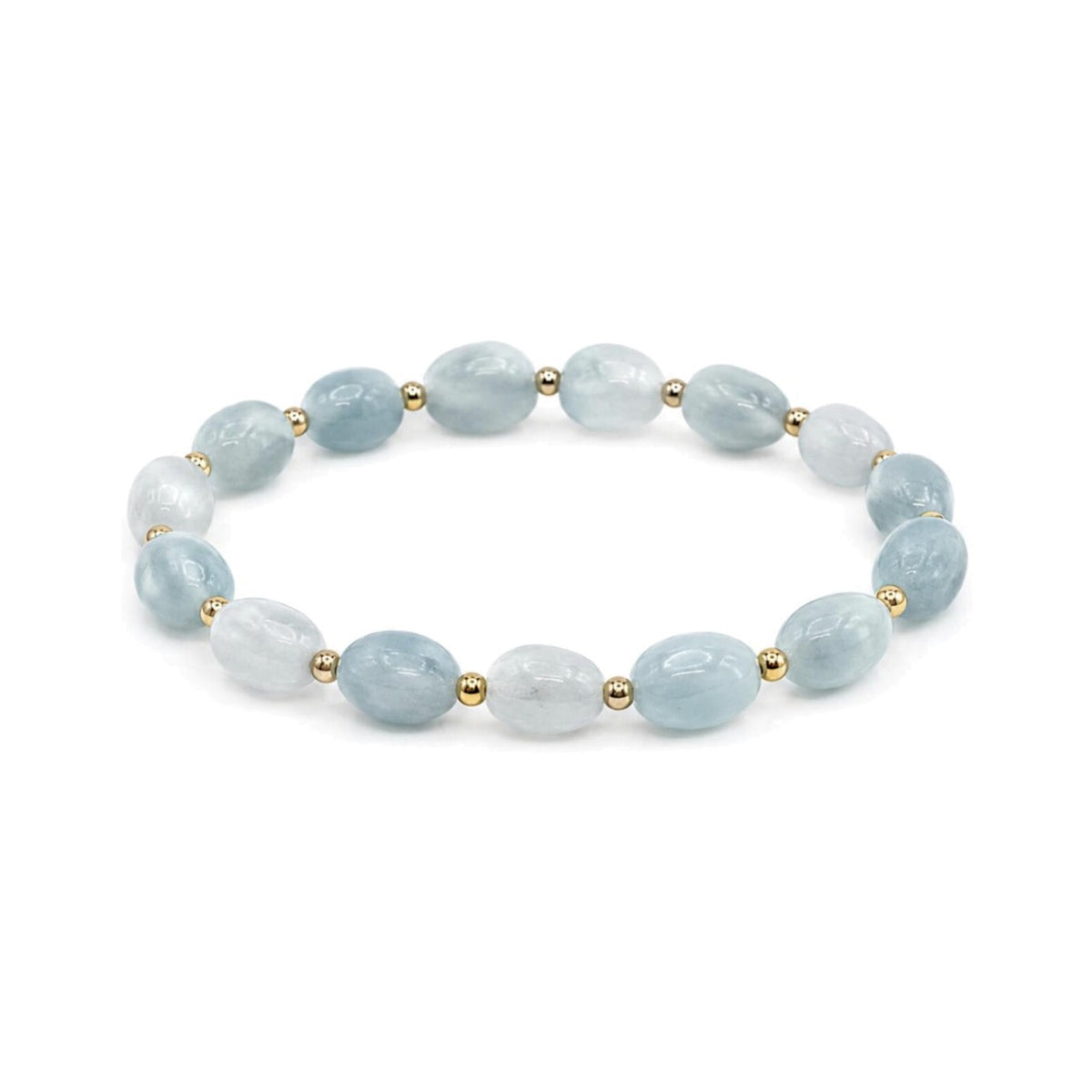 Aquamarine Nugget Bracelet · 14K Gold Filled