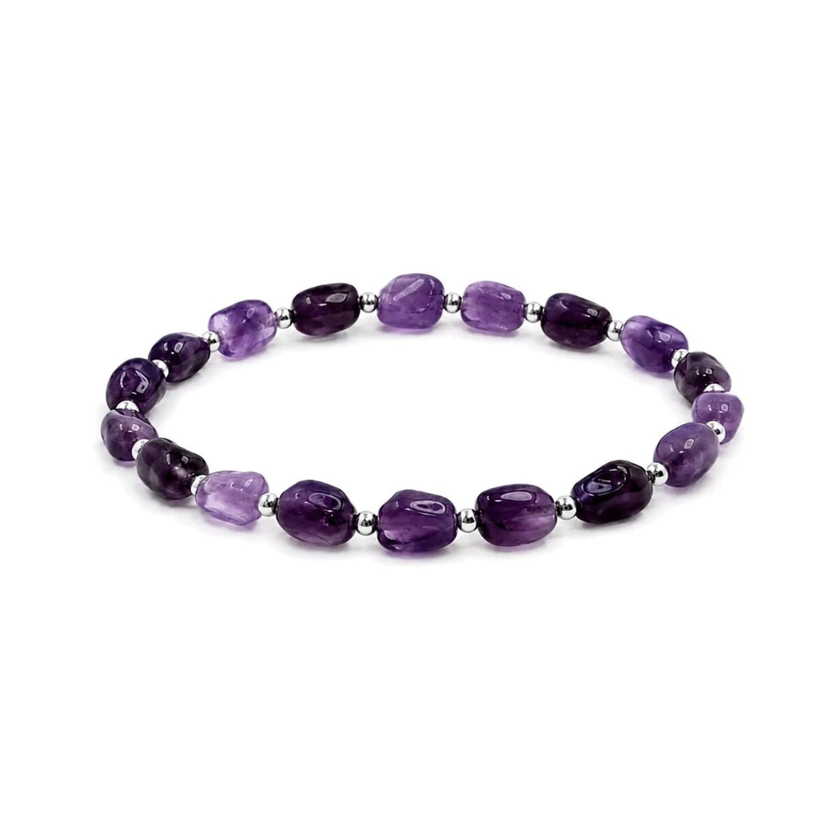 Amethyst Nugget Bracelet · Sterling Silver
