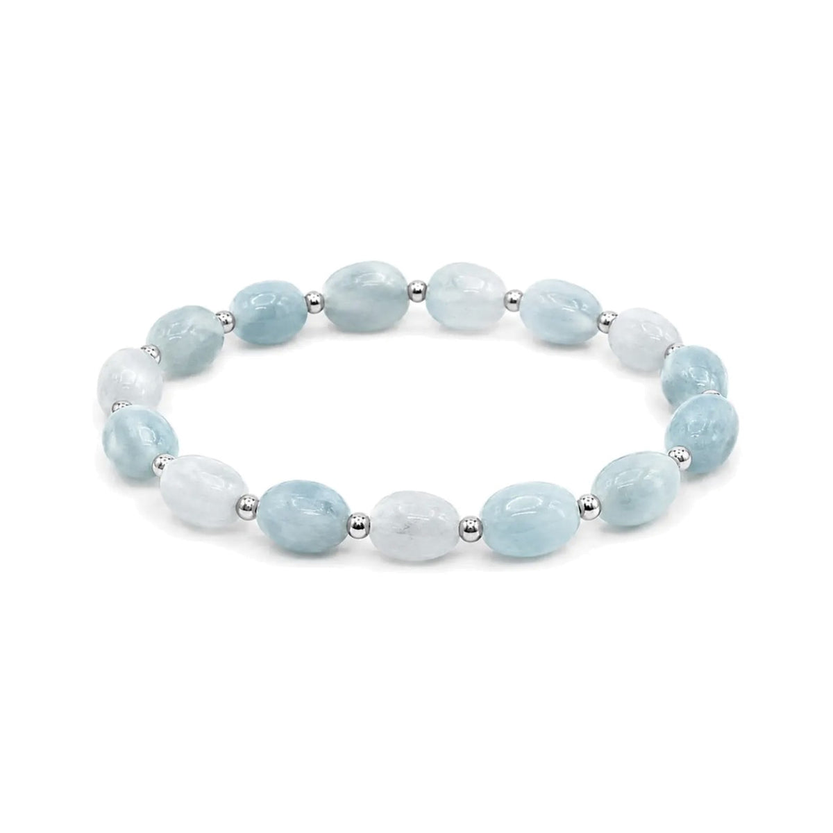 Aquamarine Nugget Bracelet · Sterling Silver