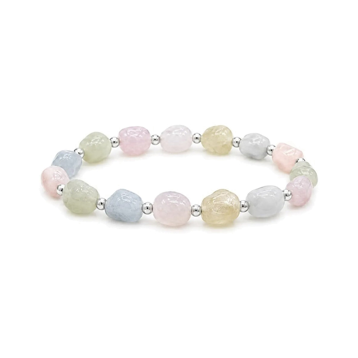 Morganite Nugget Bracelet · Sterling Silver