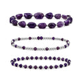 Amethyst Bracelet Set of 3 · Sterling Silver