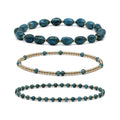 Apatite Bracelet Set of 3 · Sterling Silver
