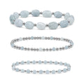 Aquamarine Bracelet Set of 3 · Sterling Silver