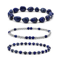 Lapis Lazuli Bracelet Set of 3 · Sterling Silver