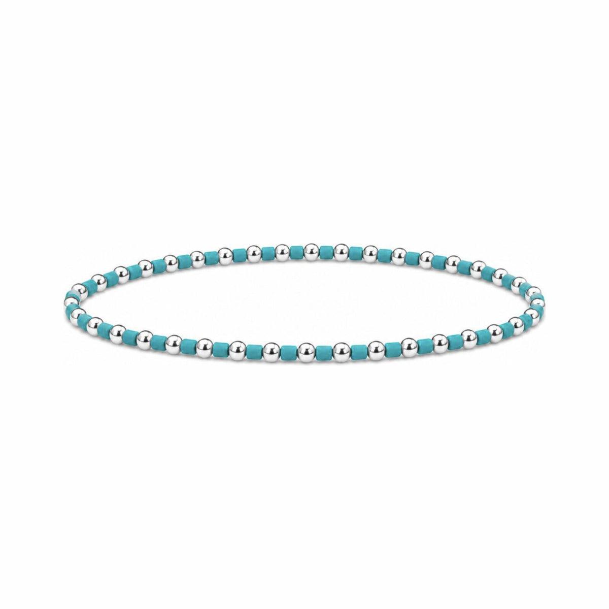Teal Miyuki Bracelet · Sterling Silver