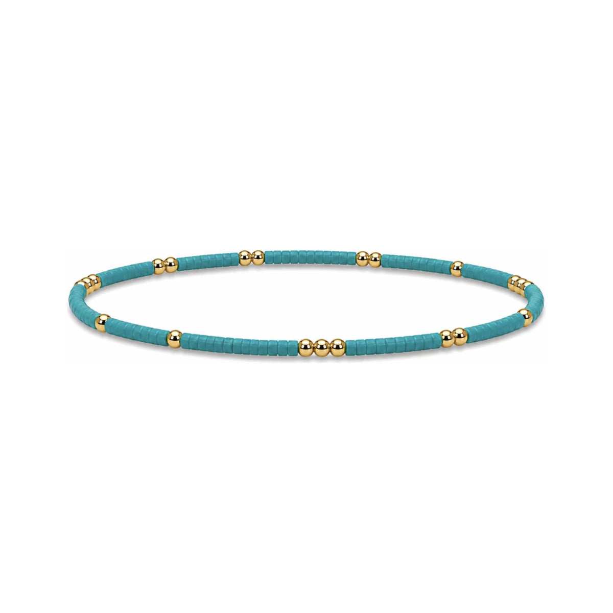 Teal Miyuki Sprinkled Bracelet · 14K Gold Filled