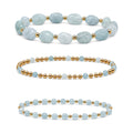 Aquamarine Bracelet Set of 3 · 14K Gold Filled