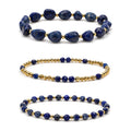 Lapis Lazuli Bracelet Set of 3 · 14K Gold Filled
