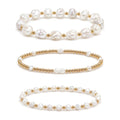 Mother of Pearl Bracelet Set of 3 · 14K Gold Filled