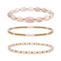 Rose Quartz Bracelet Set of 3 · 14K Gold Filled