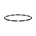 Black Miyuki Sprinkled Bracelet · Sterling Silver