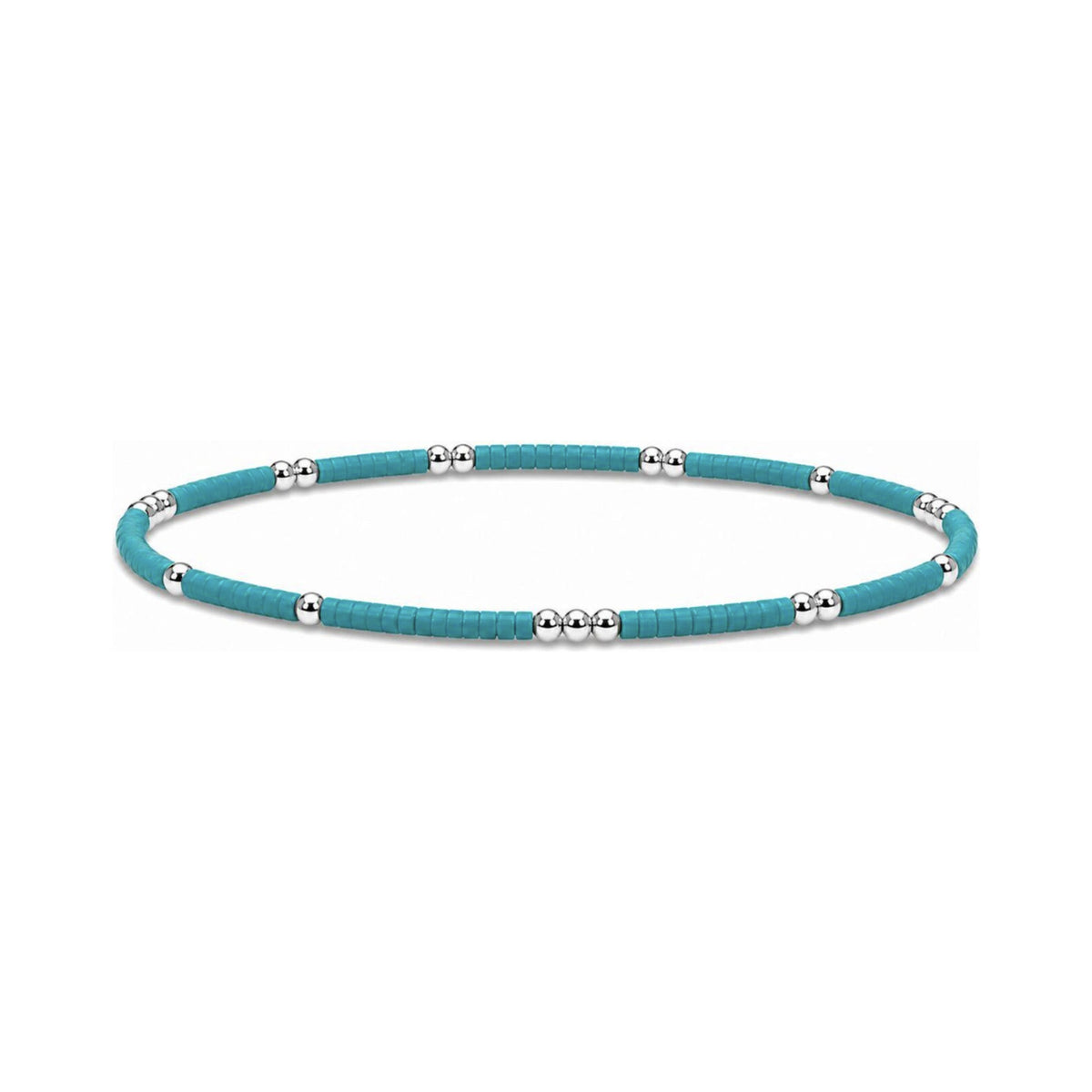 Teal Miyuki Sprinkled Bracelet · Sterling Silver
