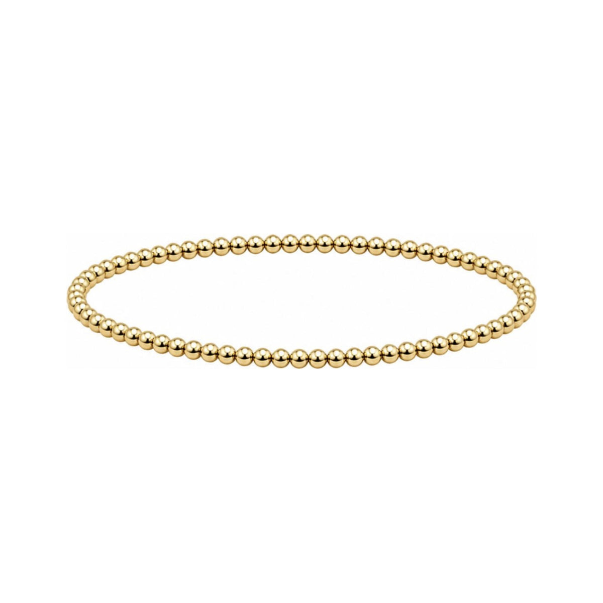 Solid 3 mm Beaded Bracelet · 14K Gold Filled
