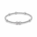 Sprinkled 3 + 5 mm Beaded Bracelet · Sterling Silver