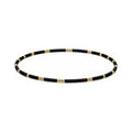 Black Thin Miyuki Bracelet · Gold Filled Accent