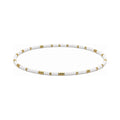 White Thin Miyuki Bracelet · Gold Filled Accent