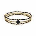 Black Cross Bracelet Set of 3 · 14K Gold Filled