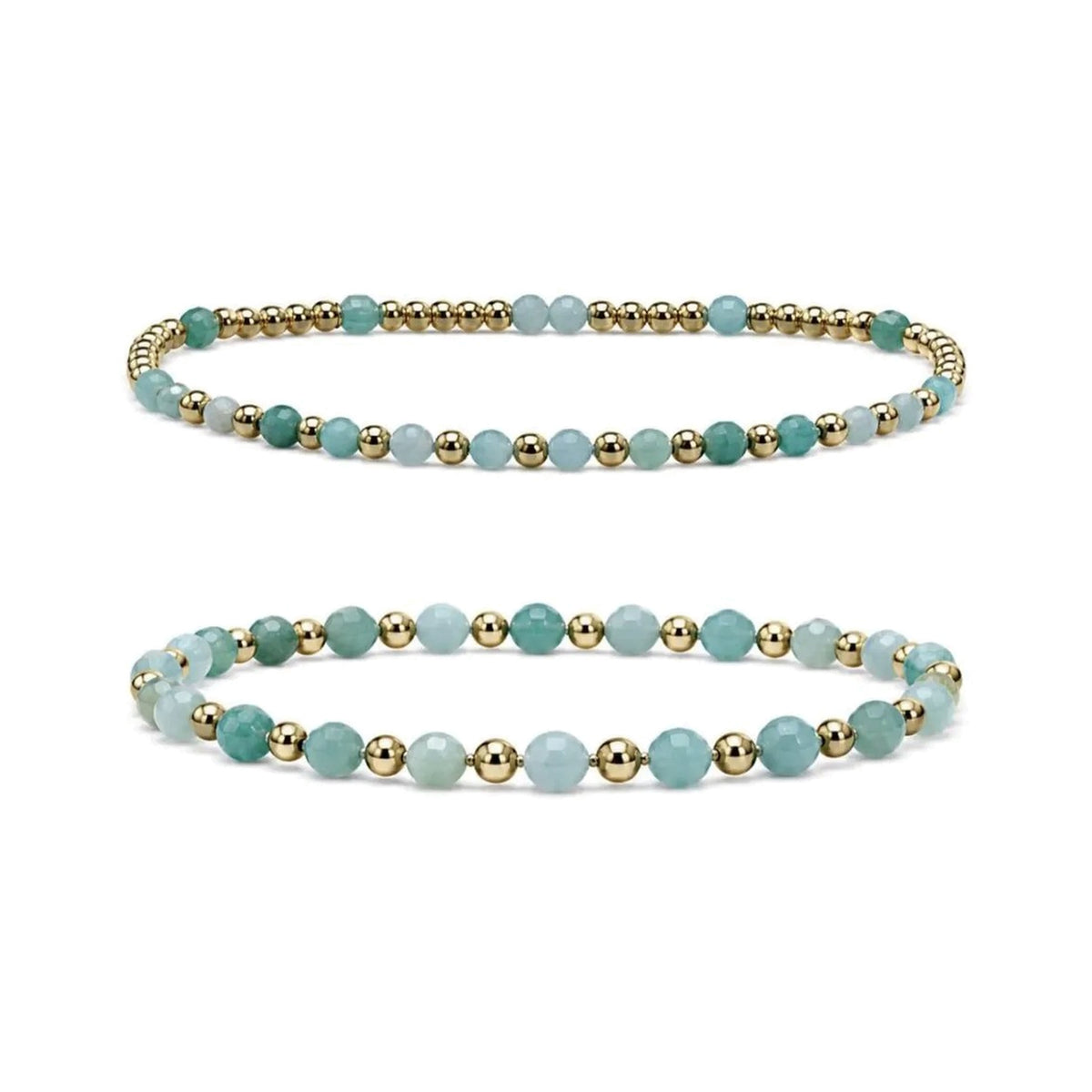 Amazonite Bracelet Set of 2 · 14K Gold Filled