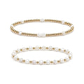 Mother of Pearl Bracelet Set of 2 · 14K Gold Filled