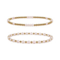 Rose Quartz Bracelet Set of 2 · 14K Gold Filled