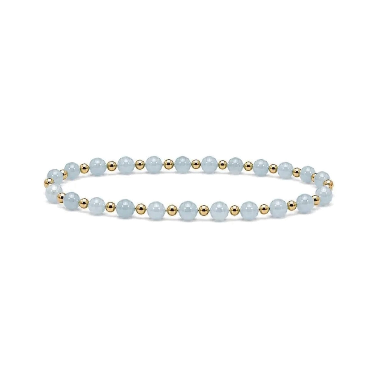 Aquamarine One-One Bracelet · 14K Gold Filled
