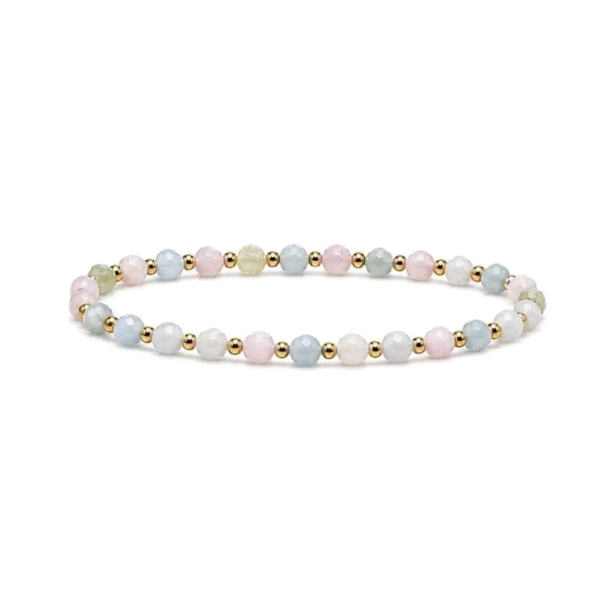 Morganite One-One Bracelet · 14K Gold Filled