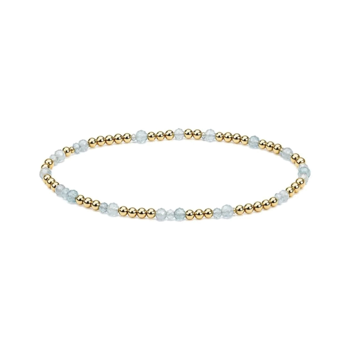 Aquamarine Sprinkled Bracelet · 14K Gold Filled