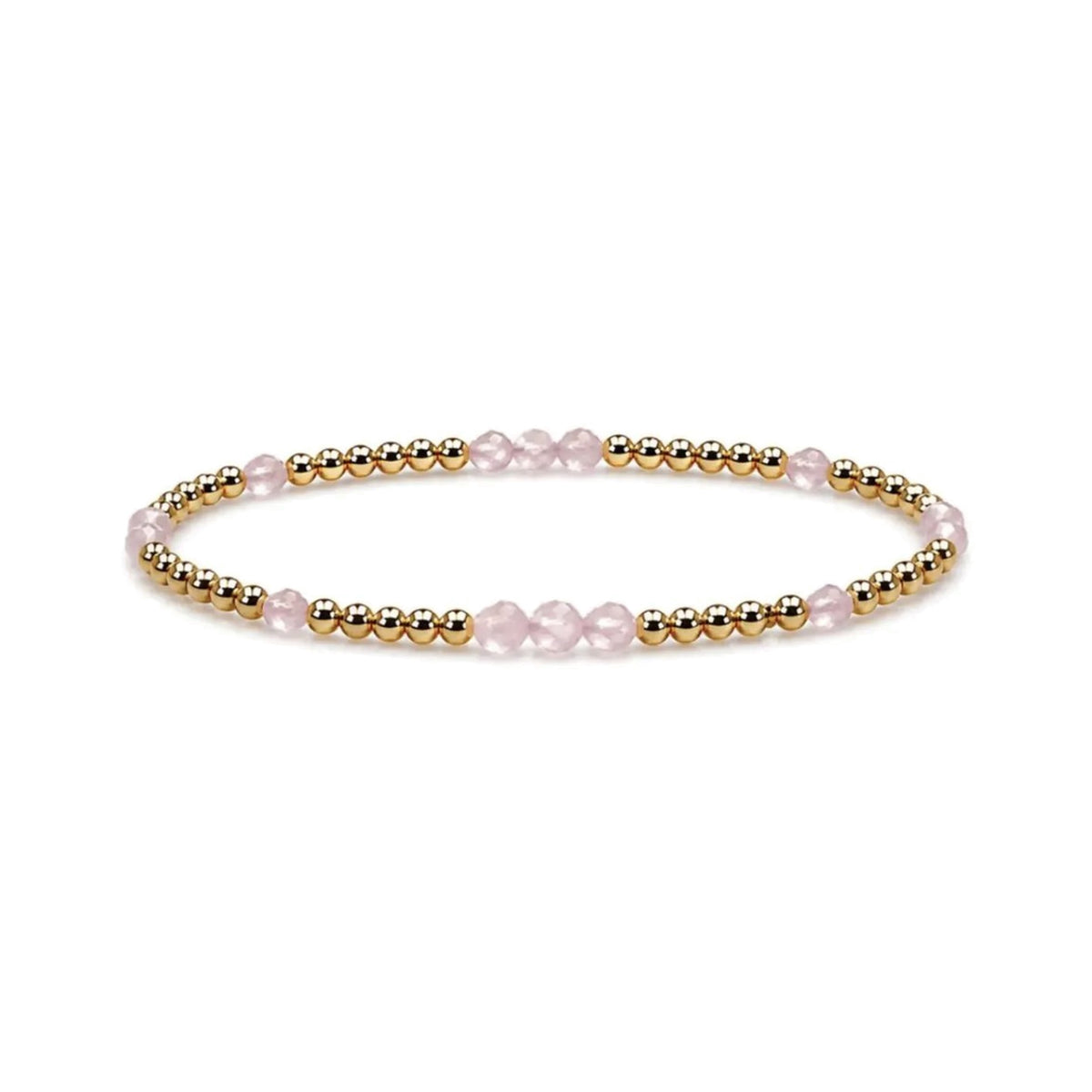 Rose Quartz Sprinkled Bracelet · 14K Gold Filled