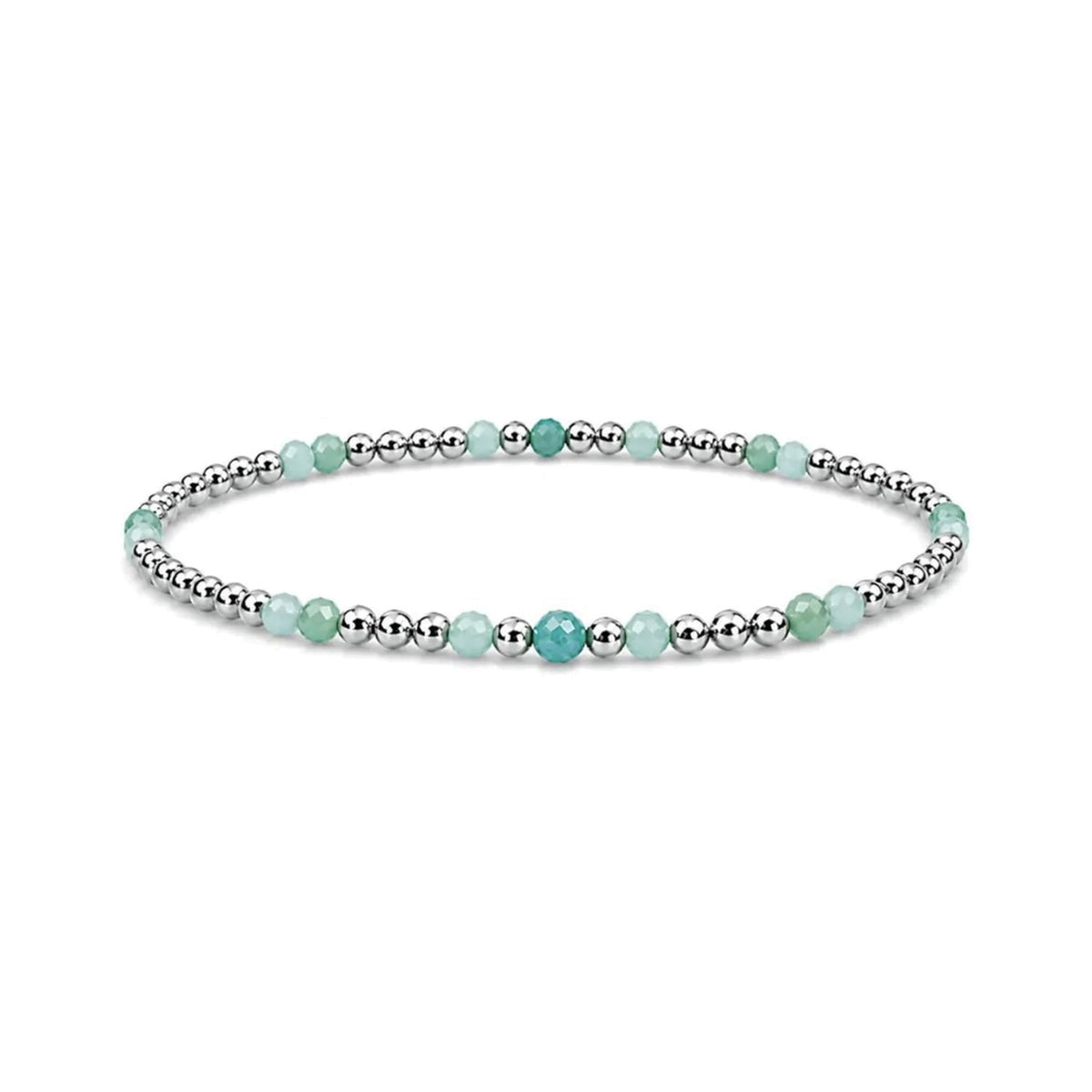 Amazonite Sprinkled Bracelet · Sterling Silver