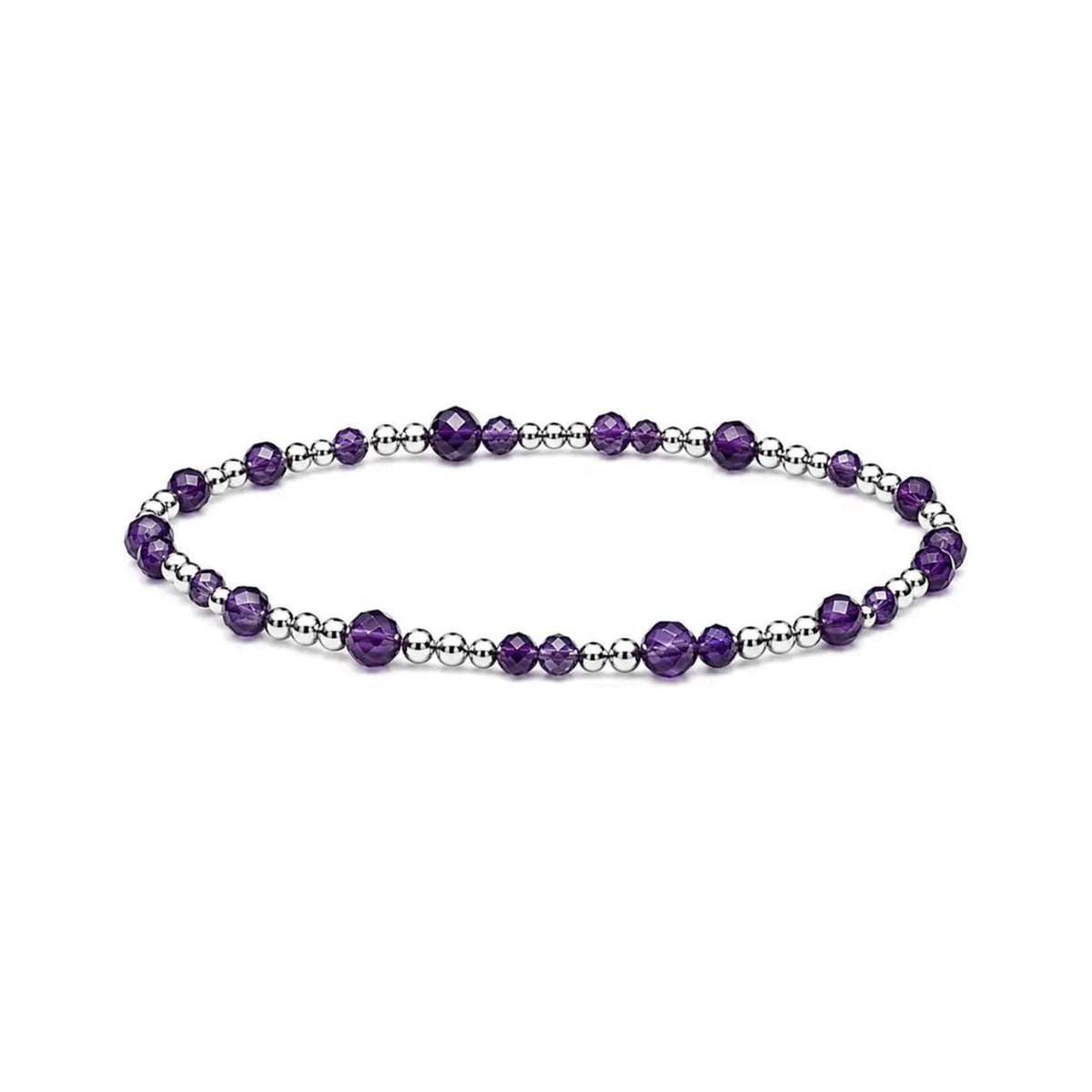 Amethyst Sprinkled Bracelet · Sterling Silver
