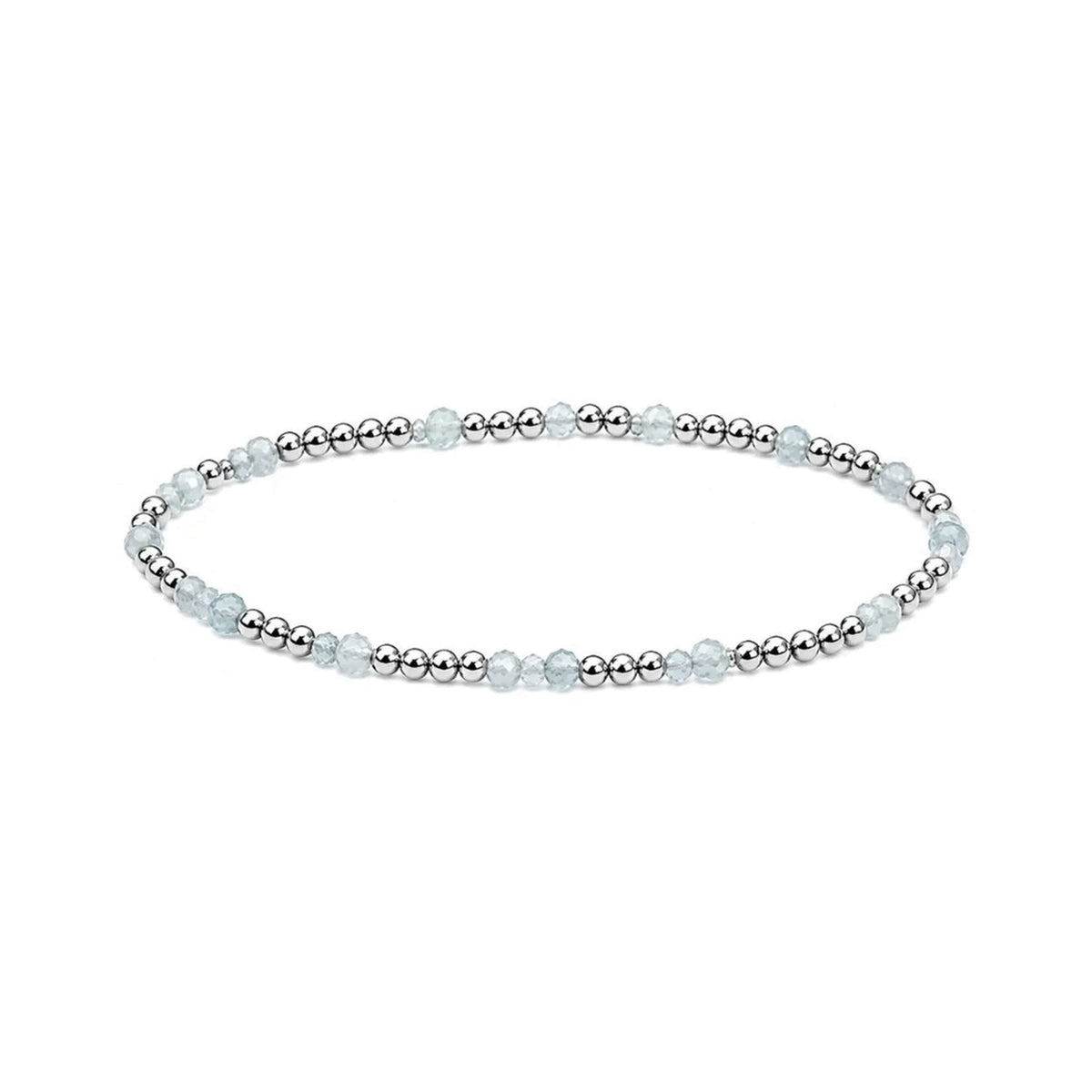 Aquamarine Sprinkled Bracelet · Sterling Silver