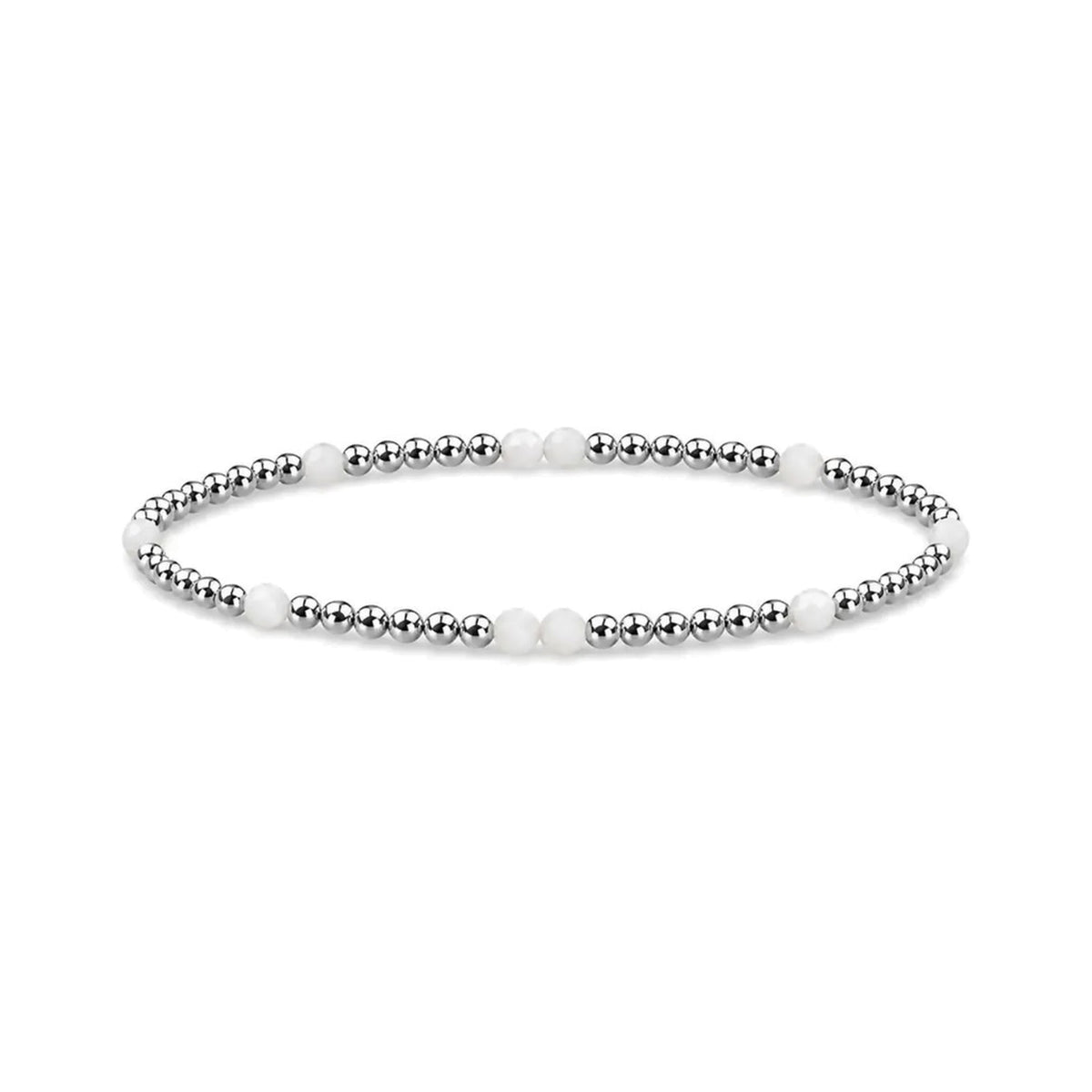 Mother of Pearl Sprinkled Bracelet · Sterling Silver