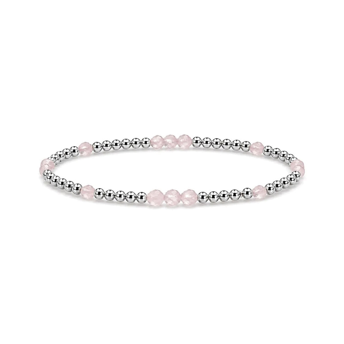 Rose Quartz Sprinkled Bracelet · Sterling Silver