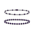 Amethyst Bracelet Set of 2 · Sterling Silver