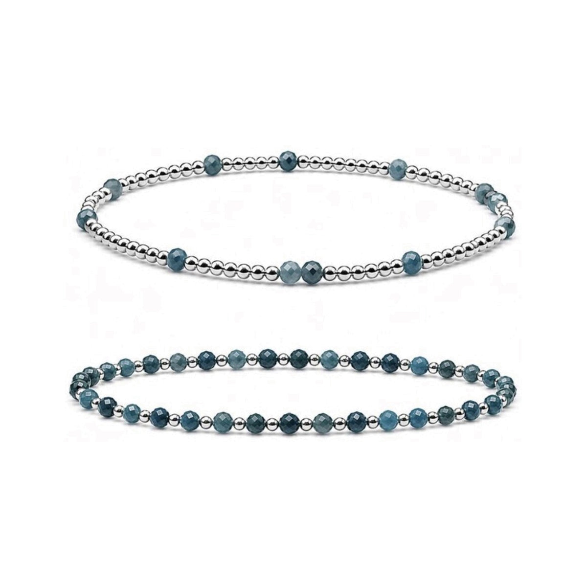 Apatite Bracelet Set of 2 · Sterling Silver