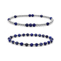 Lapis Lazuli Bracelet Set of 2 · Sterling Silver