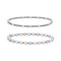 Morganite Bracelet Set of 2 · Sterling Silver