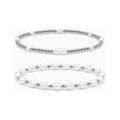 Mother of Pearl Bracelet Set of 2 · Sterling Silver